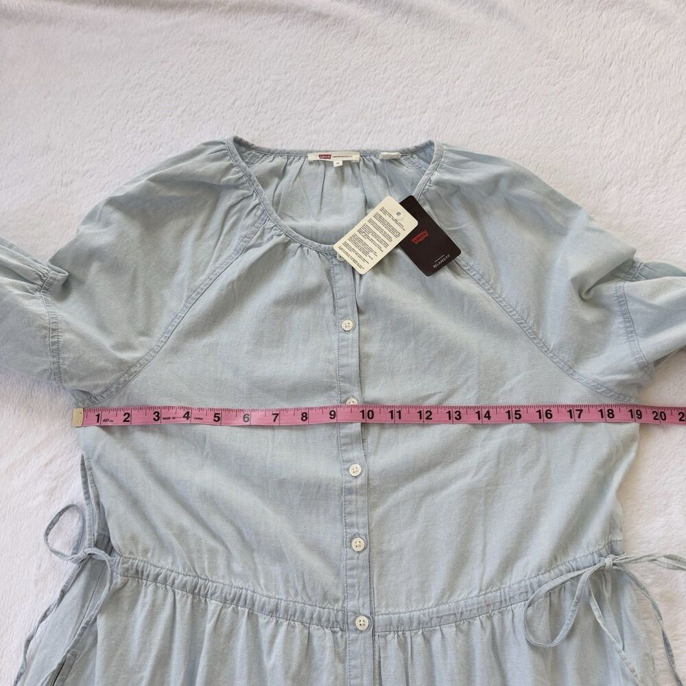 Levi's Women's Jolene Long Sleeve Maxi Dress - Honestly Happy XS *faded - Picture 4 of 13
